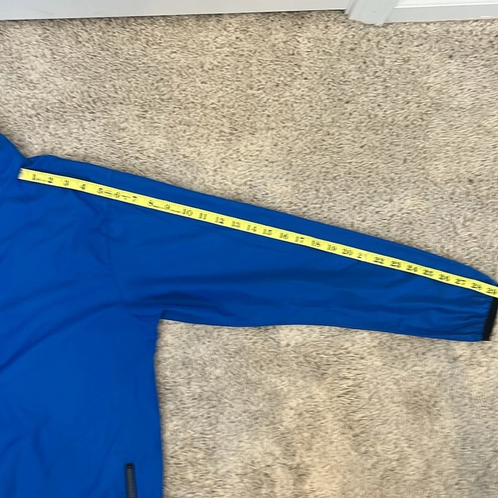 Nike youth L royal blue grey 1/2 zip windbreaker. Loose fit. Great condition